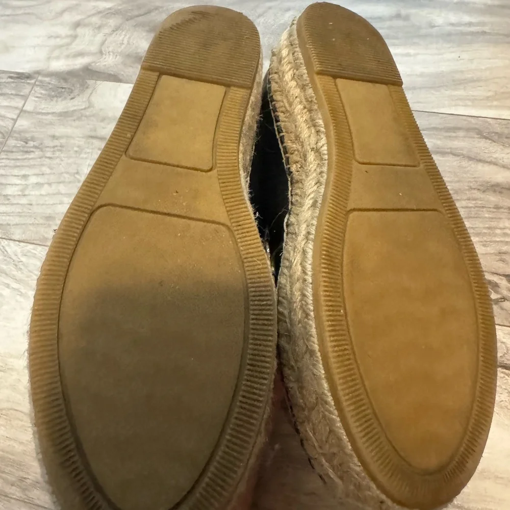 Steven NY Black Espadrille Flats with Studded Detail - Picture 3 of 3